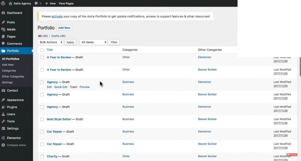 Kako dodati portfolio na WordPress sajt 5